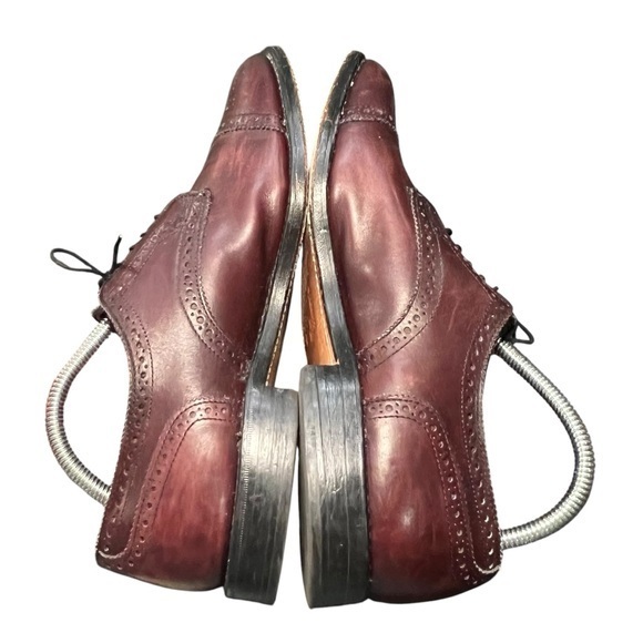 Allen Edmonds Sanford 5277 Burgundy Brown Cap Toe Oxford Dress Shoes Men's 9.5 D - Picture 2 of 14